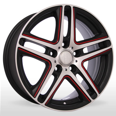 Диски SM 378 MtBPRLS (Matt Black Polished Red Line Spoke) Storm